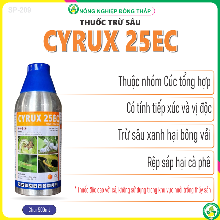 Thuốc Trừ Sâu CYRUX 25EC (Chai 500ml)