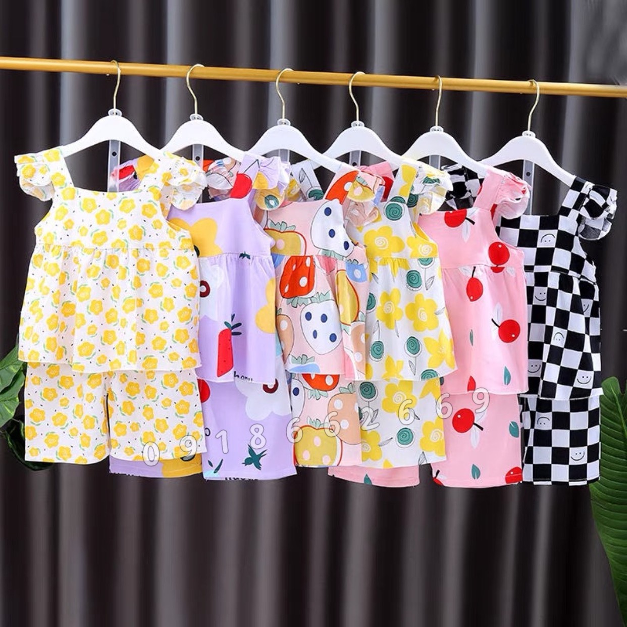Bộ lanh cộc bé gái dành cho bé 5 -20 kg (lanh baby)
