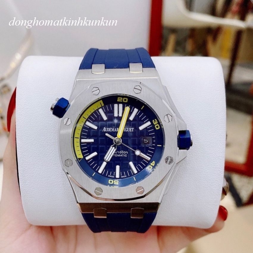 [HCM]Đồng Hồ Nam Audemars Piguet Royal Oak Offshore - Dây Cao Su Xanh Dương - Automatic -  43mm