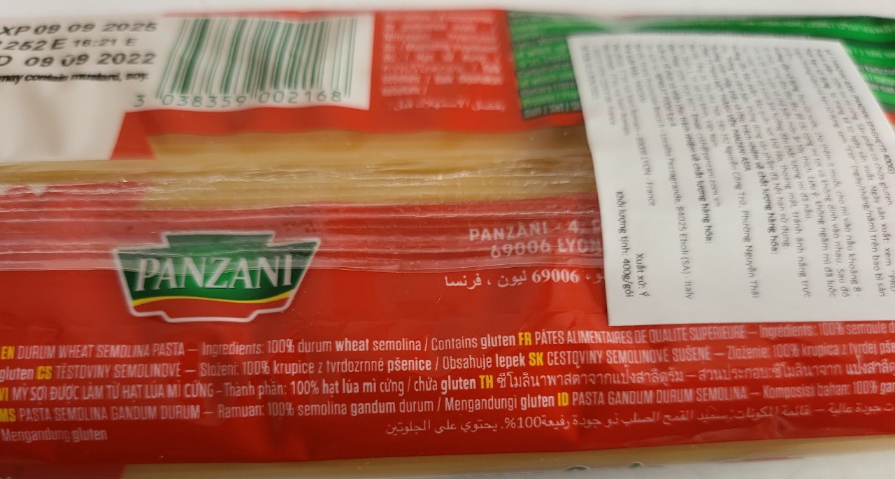 [Gói 400g] MÌ Ý [Italia] PANZANI Spaghetti Pasta