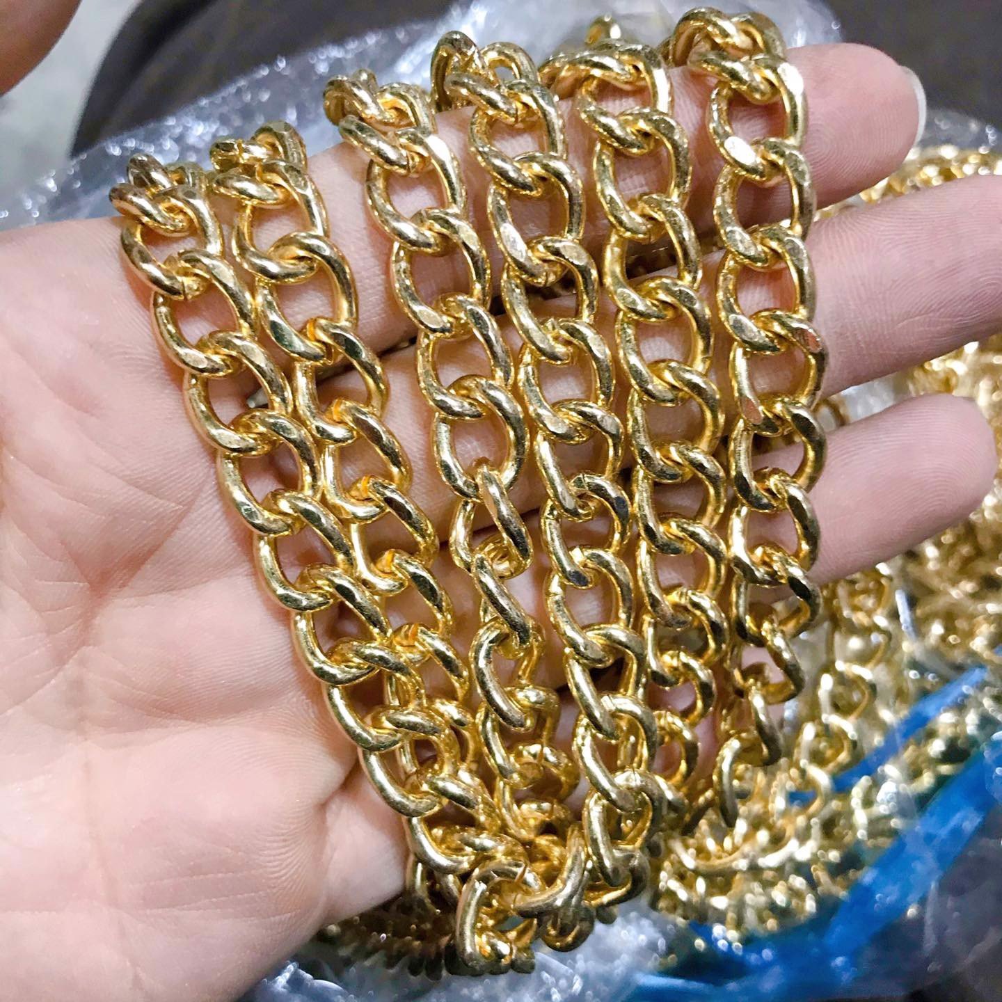 1m xích mài nhỏ màu vàng màu bạc