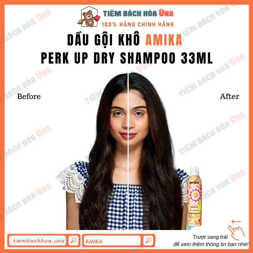 [Chính hãng - Minisize] Dầu gội khô AMIKA Perk Up Dry Shampoo 33ml