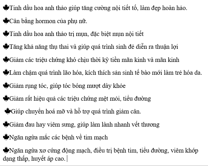 [HCM]TINH DẦU HOA ANH THẢO NACHTKER Đức
