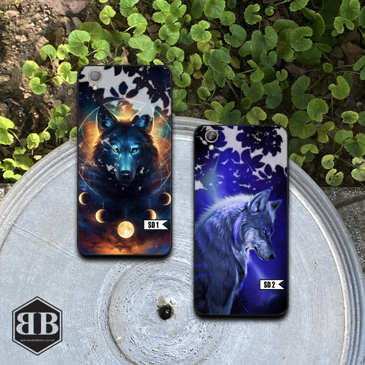 Ốp lưng kính cường lực Oppo A37 ( Neo 9 ) hình sói