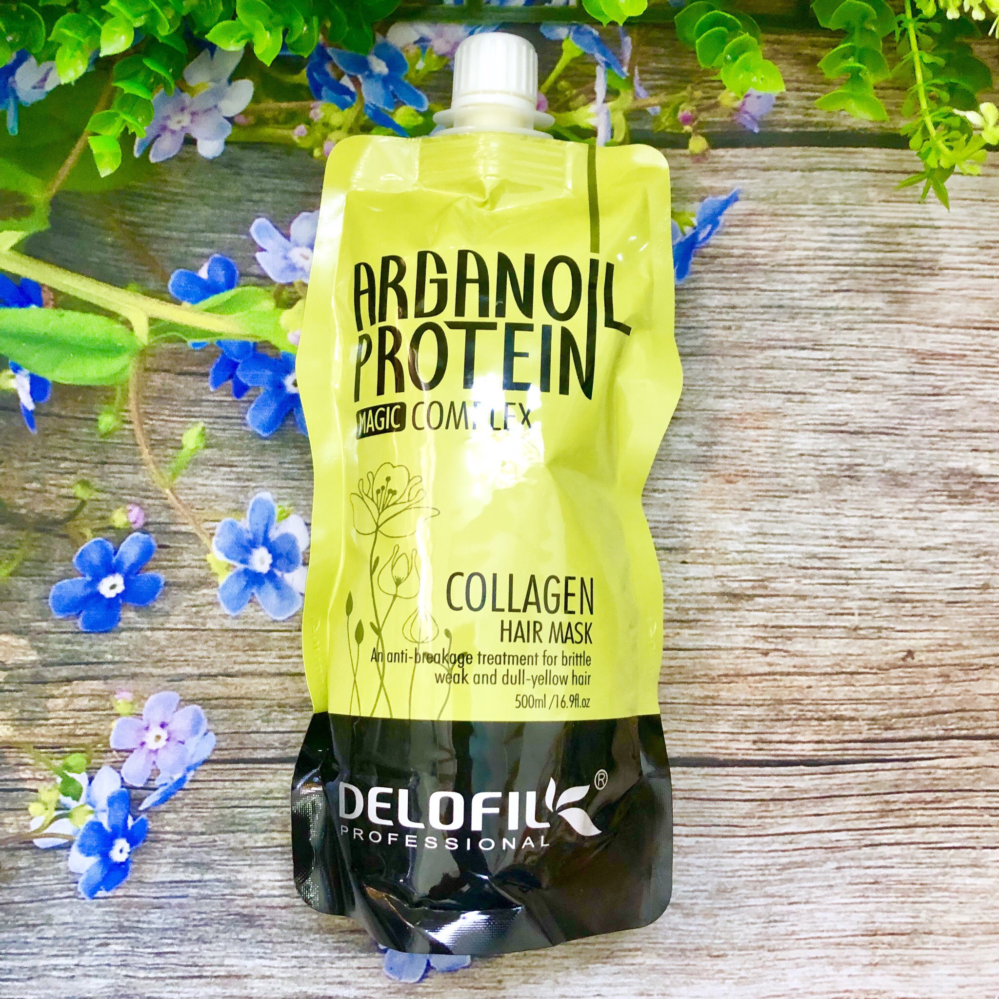 [Tặng mũ trùm]DẦU Ủ TÓC COLLAGEN DELOFIL ARGANOIL PROTEIN SIÊU MƯỢT 500ML