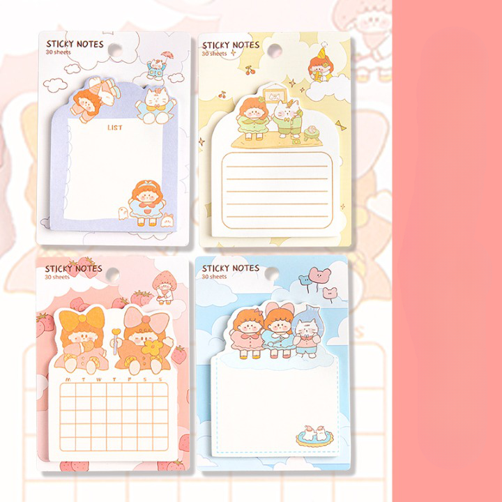 Set 30 tờ Giấy note cute lovelyhouse NOTE30CUTE
