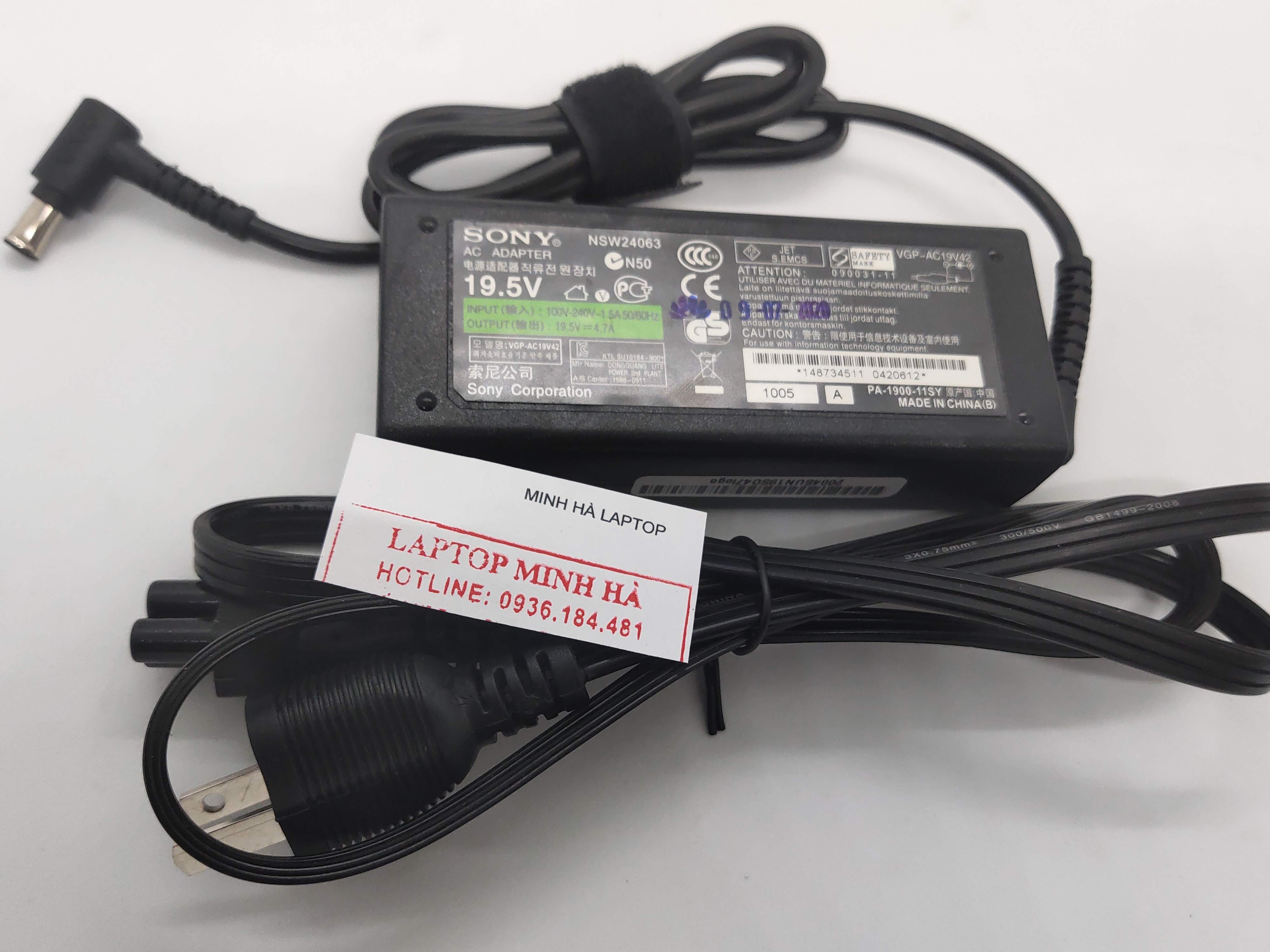 Sạc laptop Sony VAIO 19.5v-4.7A ZIN