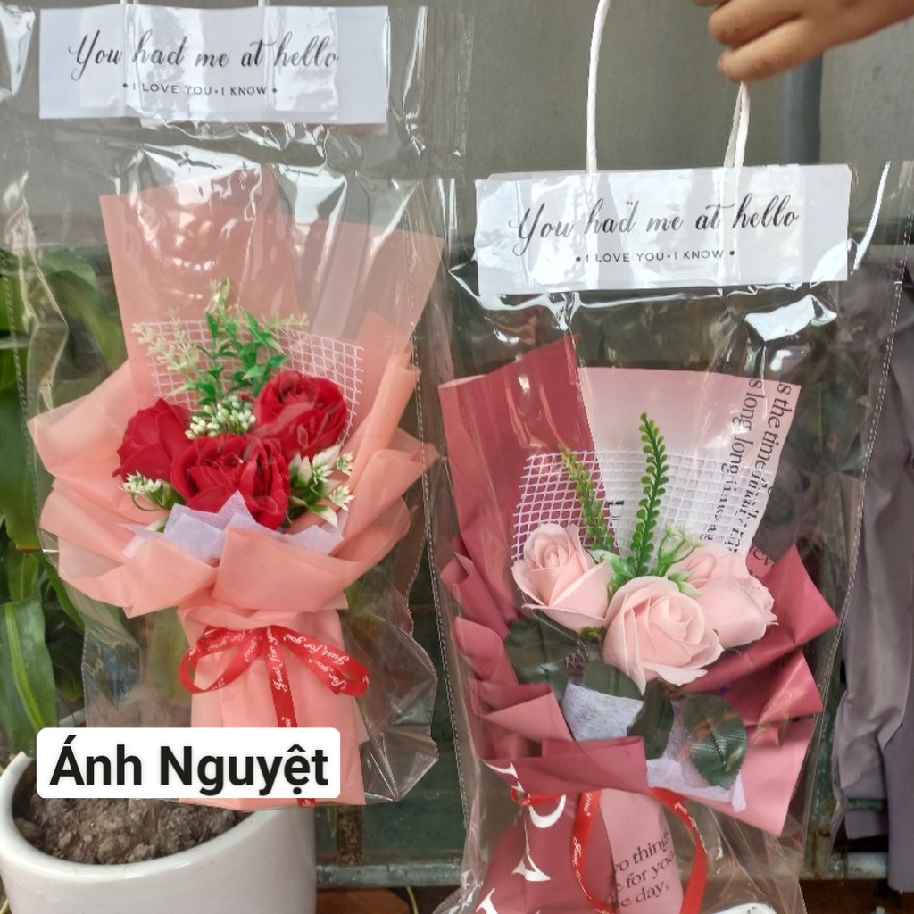 Hoa hồng sáp giá rẻ bó 3 bông