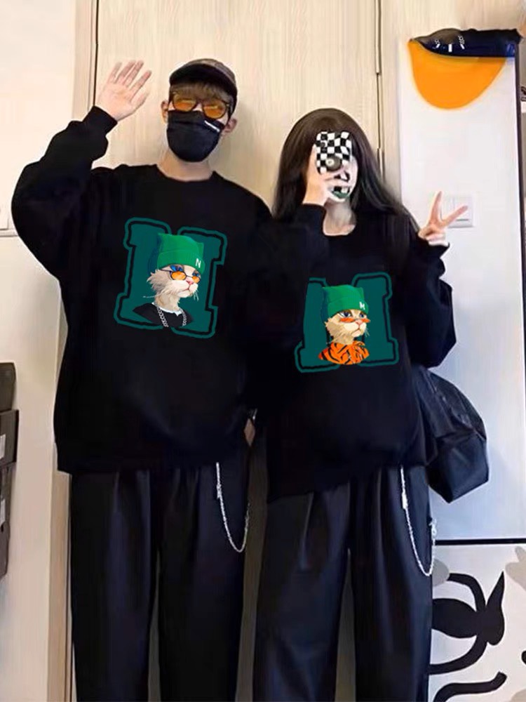 ÁO ĐÔI CHÚ MÈO ĐỘI MŨ LEN, ÁO ĐÔI MÈO CHẤT