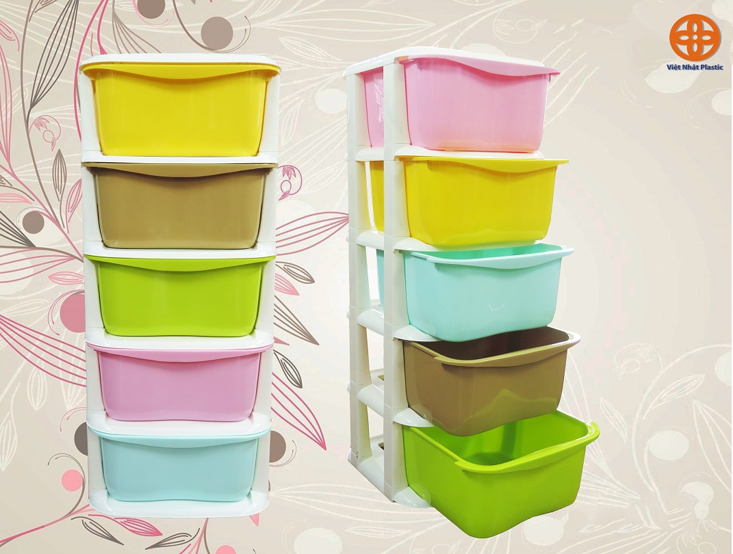 tủ nhựa đa sắc 5 tầng việt nhật