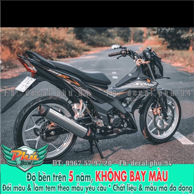 Tem rời Sonic Đen nhám mẫu mới 2020