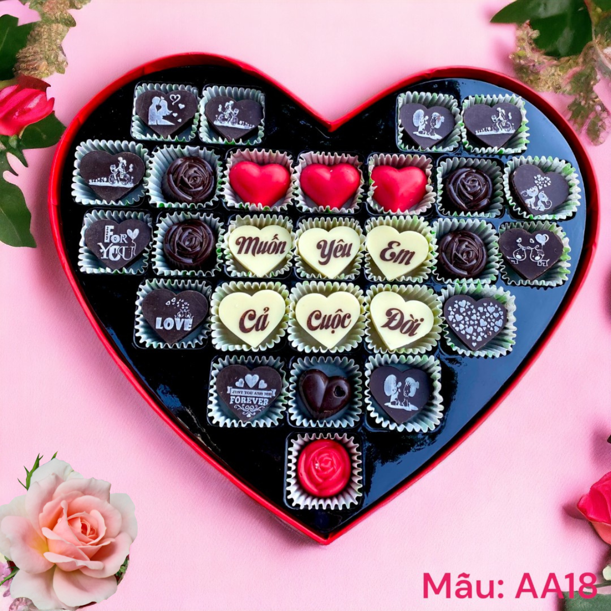 (TẶNG TÚI XÁCH SANG TRỌNG) Socola valentine cao cấp