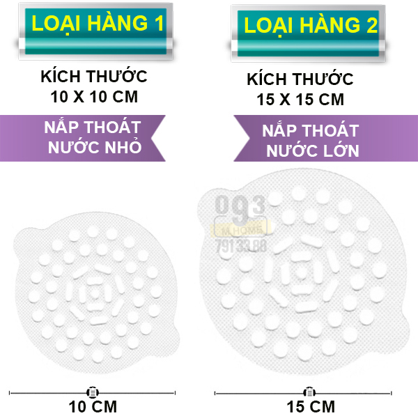 Combo 30 Tờ Dán Chặn Rác Ngăn Tóc Cống Thoát Nước Nhà Tắm Túi Lọc Rác Thoát Nước