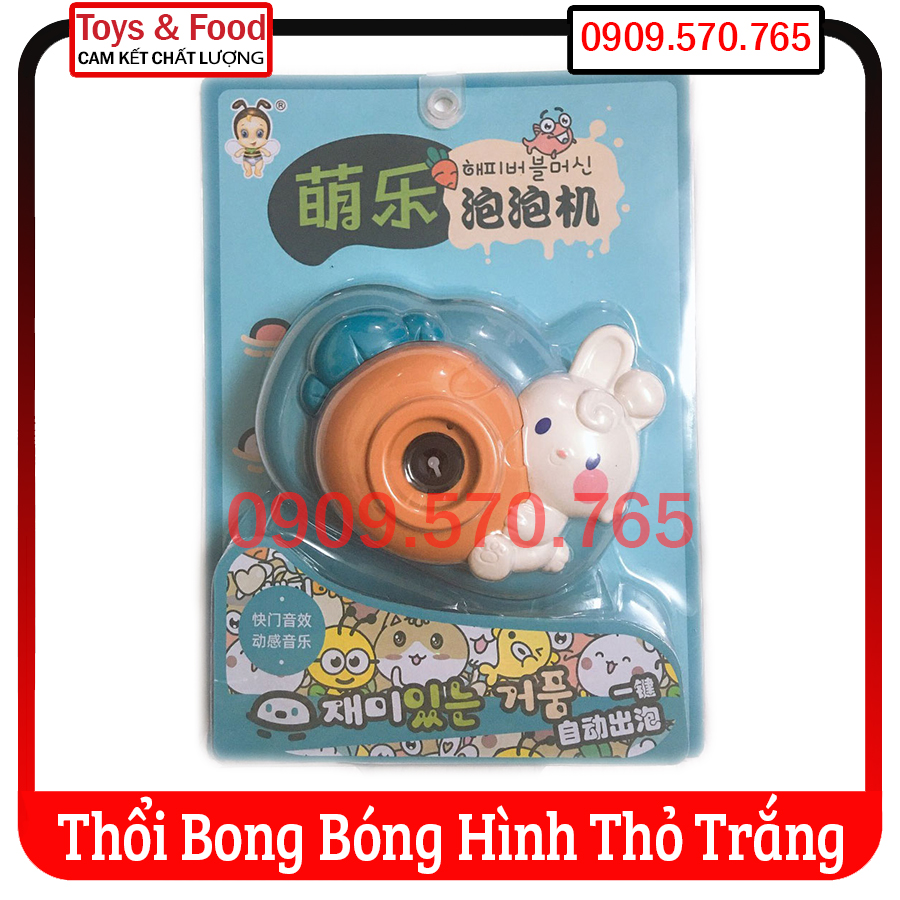Đồ Chơi Thổi Bong Bóng Hình Thỏ Trắng