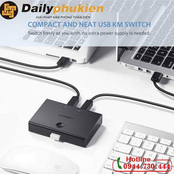 Bộ chia máy in 1 ra 2 cổng USB 2.0 Ugreen 30345