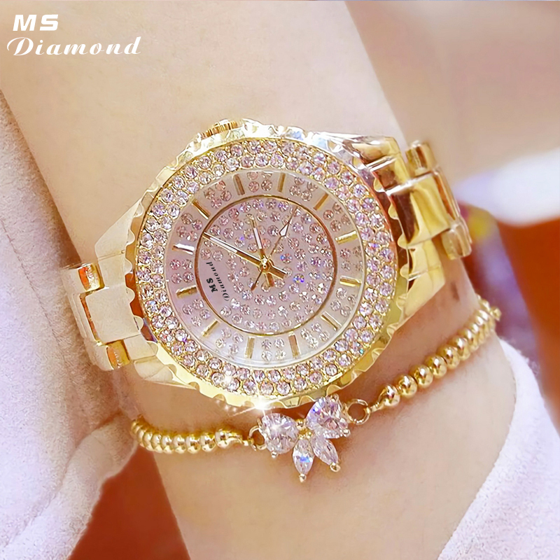 Đồng hồ nữ MS DIAMOND Đính Đá Siêu Đẹp - Chống Nước - Hàng Nhập Khẩu Chính Hãng - Bảo Hành 12 Tháng