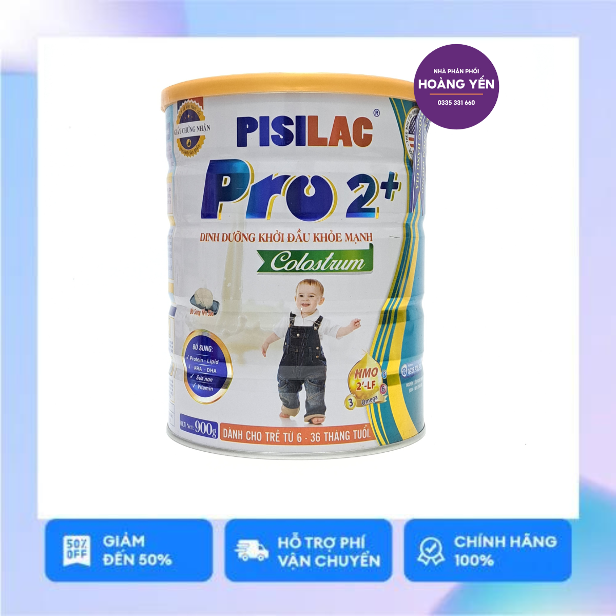 Sữa non Pisilac Pro 2 Colostrum 900g dành cho bé 6-36 tháng