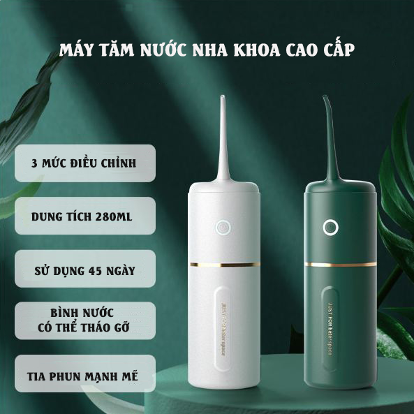 >> BÁO GIÁ MÁY PHUN NƯỚC LÀM SẠCH RĂNG | Shopee Lazada Sendo Tiki mới nhất 92 Máy tăm nước cầm tay du lịch làm sạch răng miệng 3 chế độ phun, dung tích lớn 280ml, tăm nước nha khoa mini cho người niêng răng