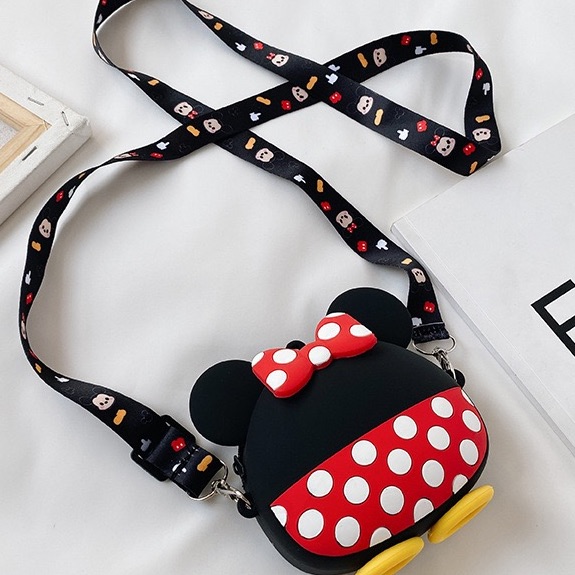 Túi nhỏ Chuột Mickey Minnie girl silicon đeo chéo