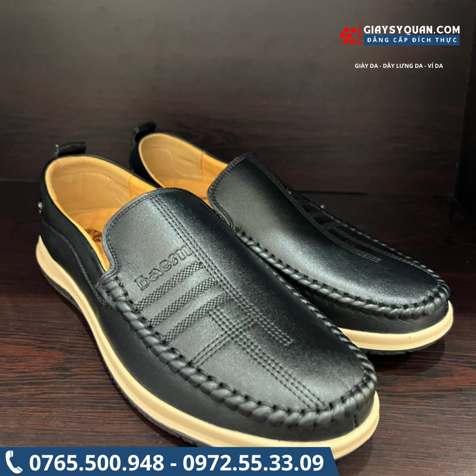 GIÀY LƯỜI NAM DA BÒ MÃ D20