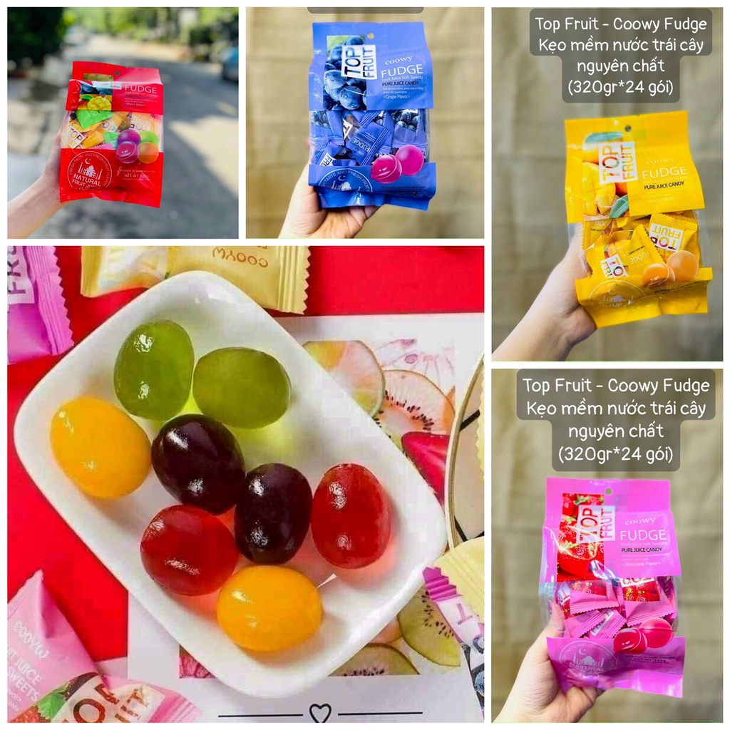 [MANGO CANDY] Gói kẹo dẻo trái cây Top Fruit Coowy 320g