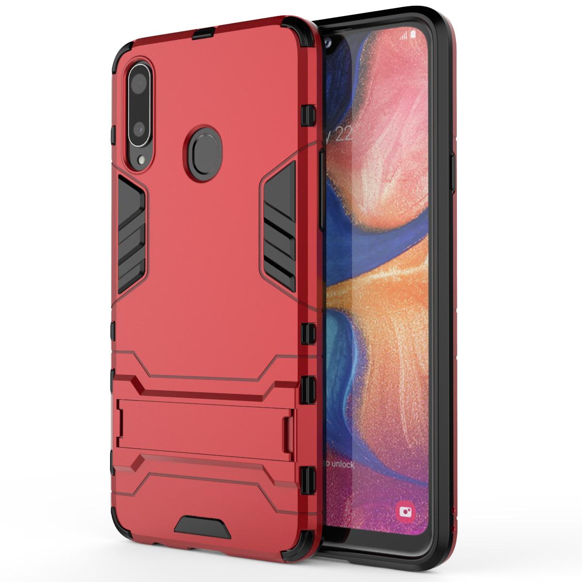 Ốp lưng chống sốc Iron Man Samsung Galaxy A20s , chân chống lưng máy tiện lợi, bo viền mặt trước máy 360 độ