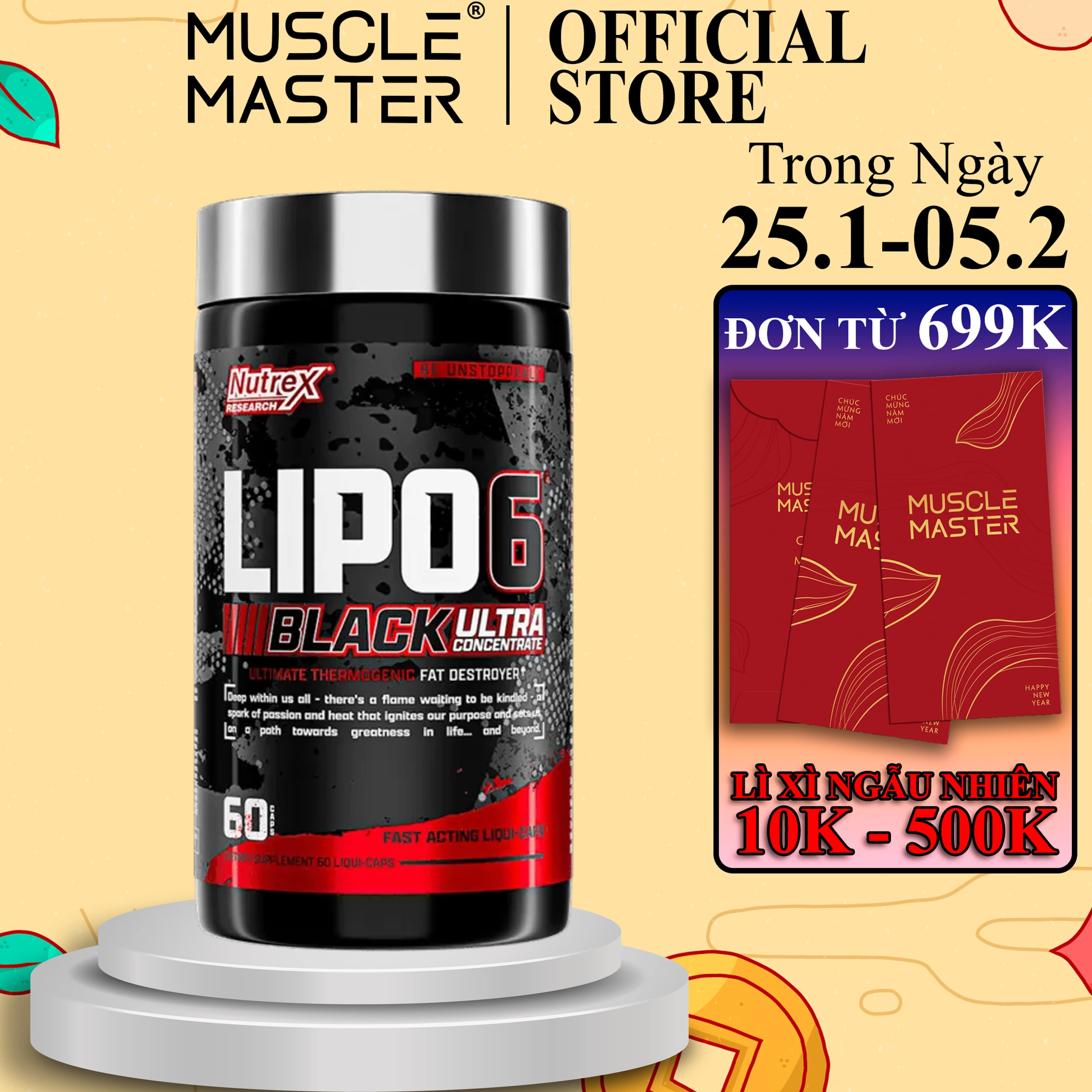 [HCM]Viên Giảm Mỡ Nutrex Lipo 6 Black 60 Viên