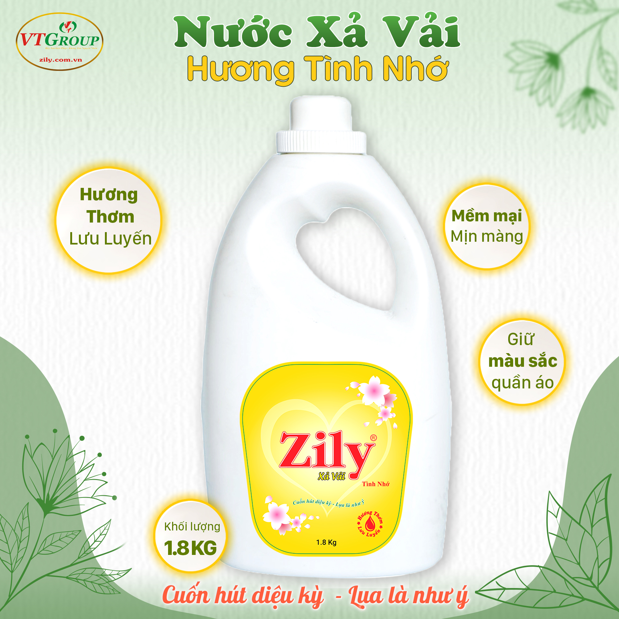 Nước xả vải zily 1.8 kg