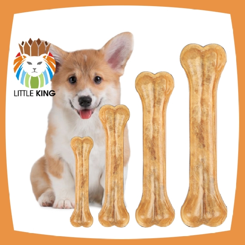 Xương da bò cho chó gặm sạch răng, khử mùi hôi miệng, giúp răng chắc khỏe - Little King pet shop