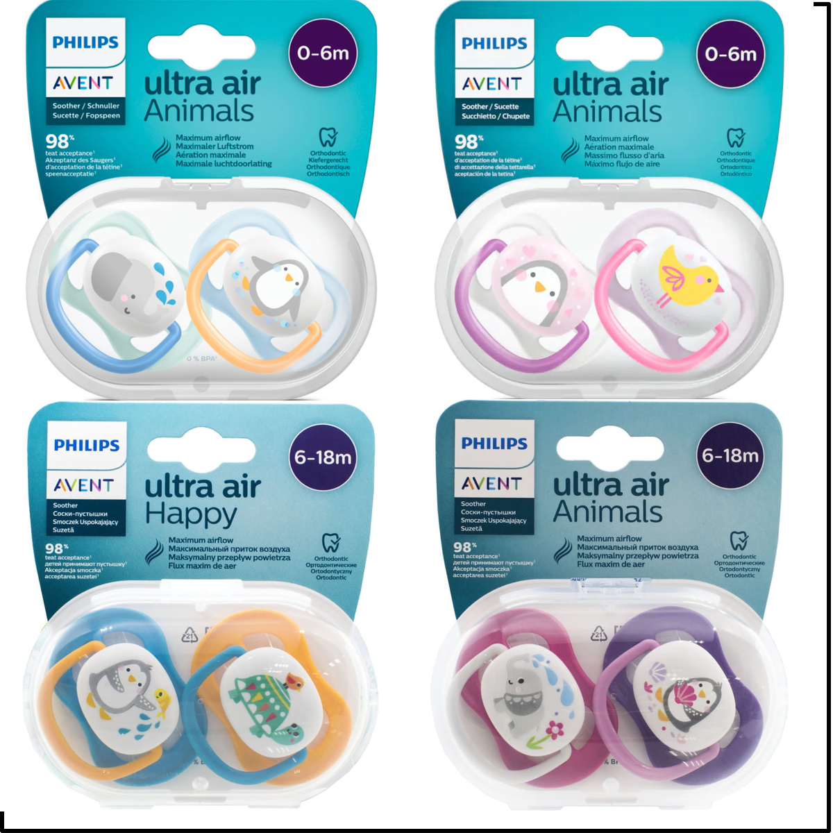 [Mới] Ty ngậm Ultra Air Animals Philips AVENT