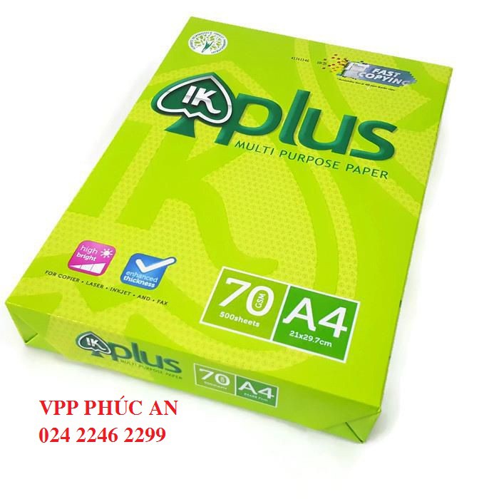 Giấy A4 Ik Plus 70 Gsm