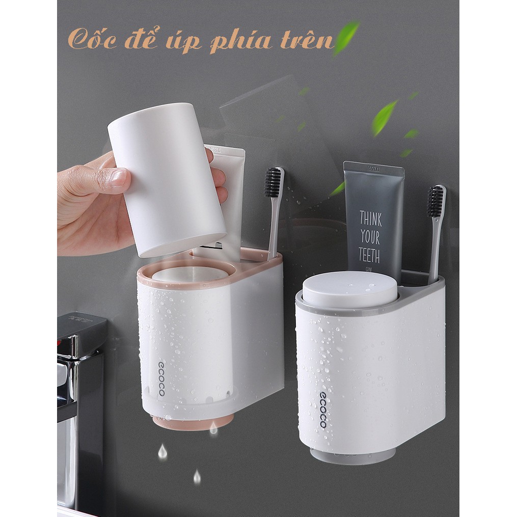 Kệ để Bàn Chải Kem Đánh Răng Mini Ecoco dán cường lực siêu chắc
