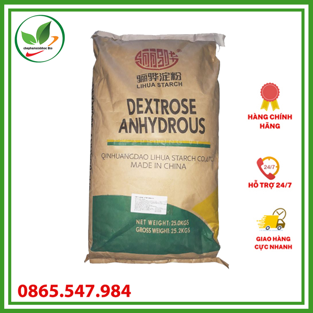 Đường Dextrose Anhydrous. Bao 25kg.