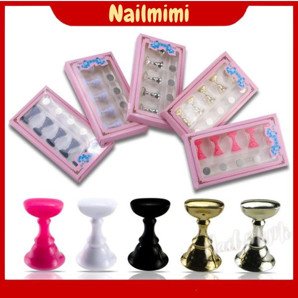 Đế Gắn Móng Giả Để Móng Mẫu Con Cờ Có Nam Châm (1 Set 5 Chân Mẫu)