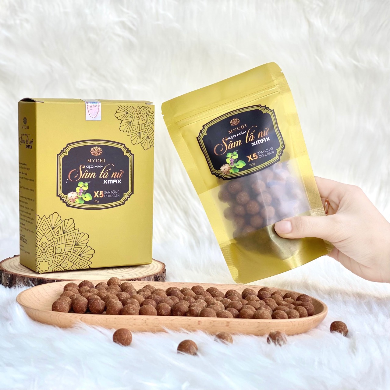 Combo 3h Kẹo mầm sâm tố nữ Xmax Mychi