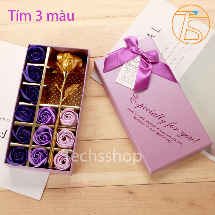 Hộp đựng quà tặng 12 bông hồng sáp hoa hồng mạ vàng - Quà tặng ngày lễ quốc tế phụ nữ 8/3 - Quà tặng sinh nhật happy birthday - Quà 20/10 - Quà 14/2- Quà tặng tình yêu kỷ niệm ngày cưới noel