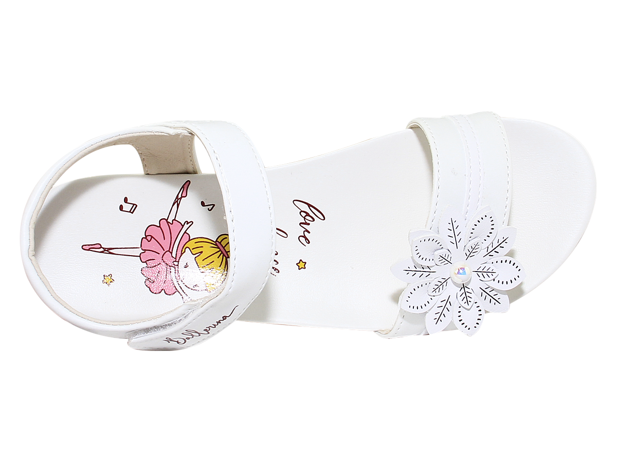 Sandal đế bằng bé gái Bita's SOB.281 (Đen + Hồng thạch anh + Trắng)