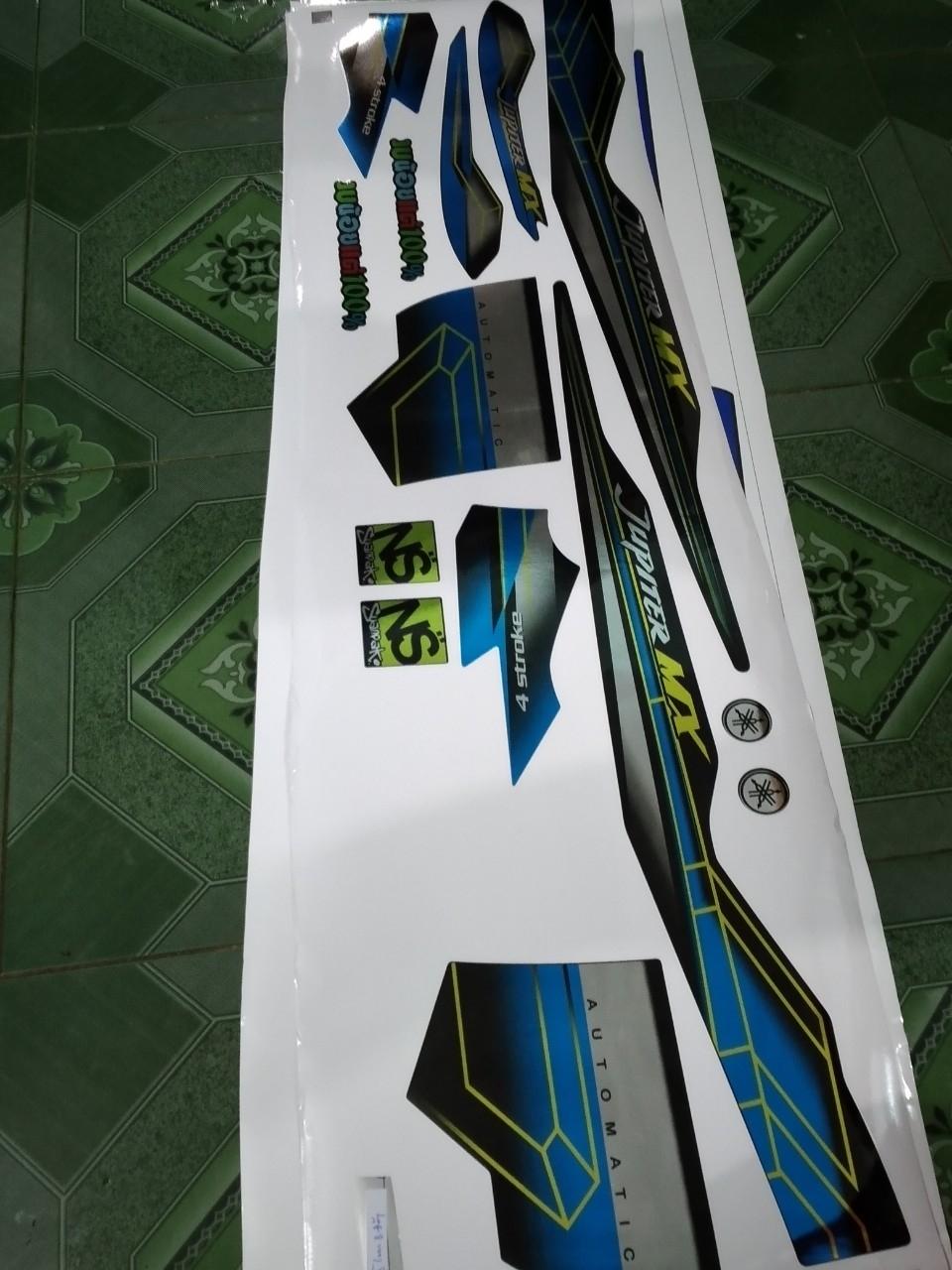 Tem rời crom dán xe jupiter mx .v