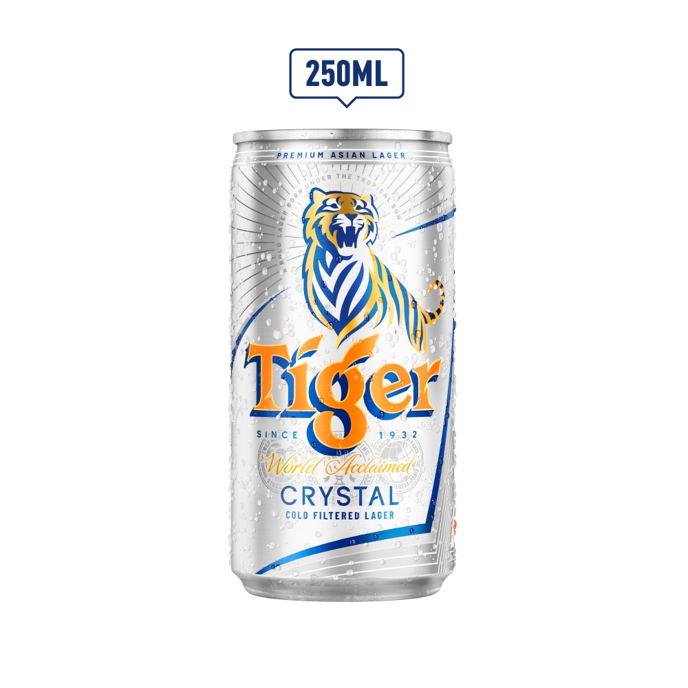Thùng 24 lon bia Tiger Crystal Coolpack 250ml/lon