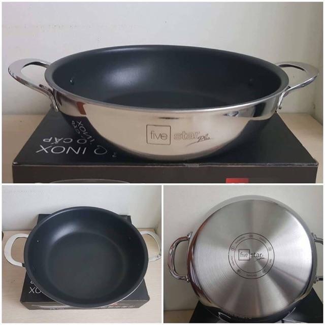 Chảo chống dính inox 430Fivestar 2 quai 22cm/26cm