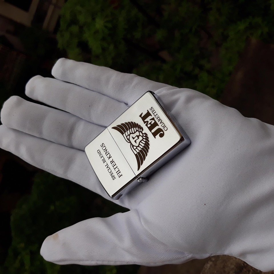 [HCM]Bật Lửa Zippo USA Khắc Logo Jet - Tặng Kèm Xăng Đá