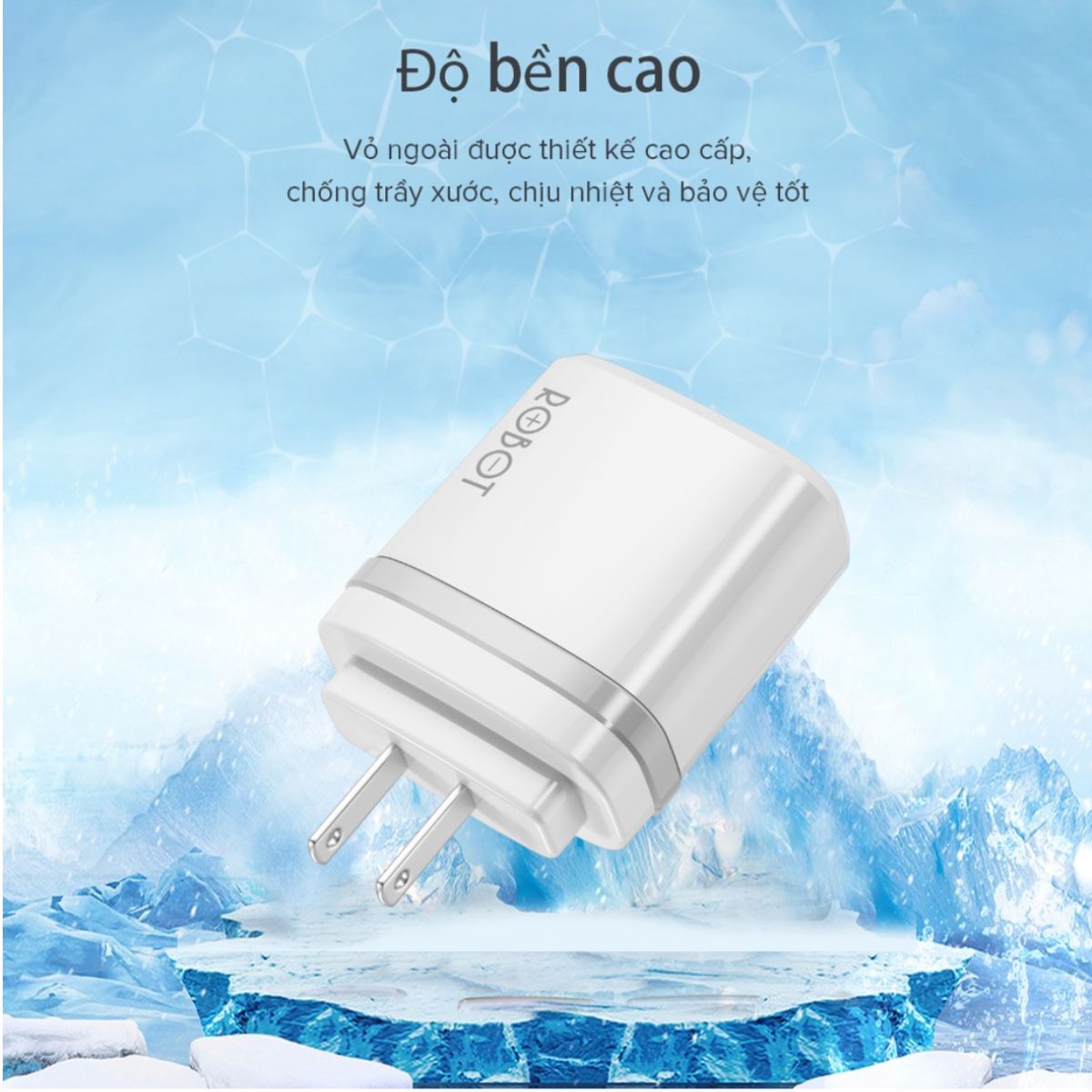 Bộ Cốc & Cáp Sạc ROBOT RT-K9U 2 Cổng USB