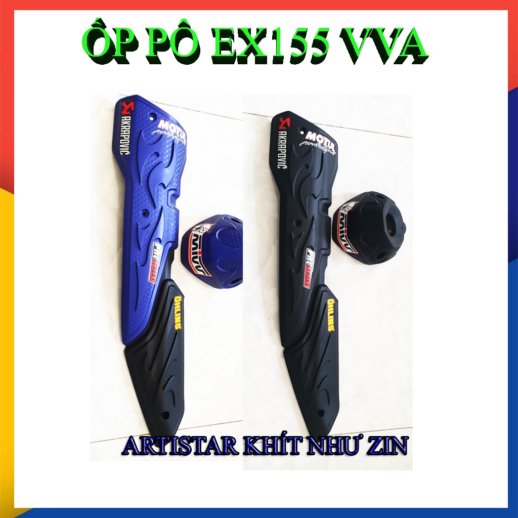 [Nhập RS0822 giảm 30k cho đơn 99k]Ốp pô exciter 155 - ex 155 vva   ( 1 Bộ Đủ Ốp Pô + Chụp Đuôi Pô ) - TanThanh 247