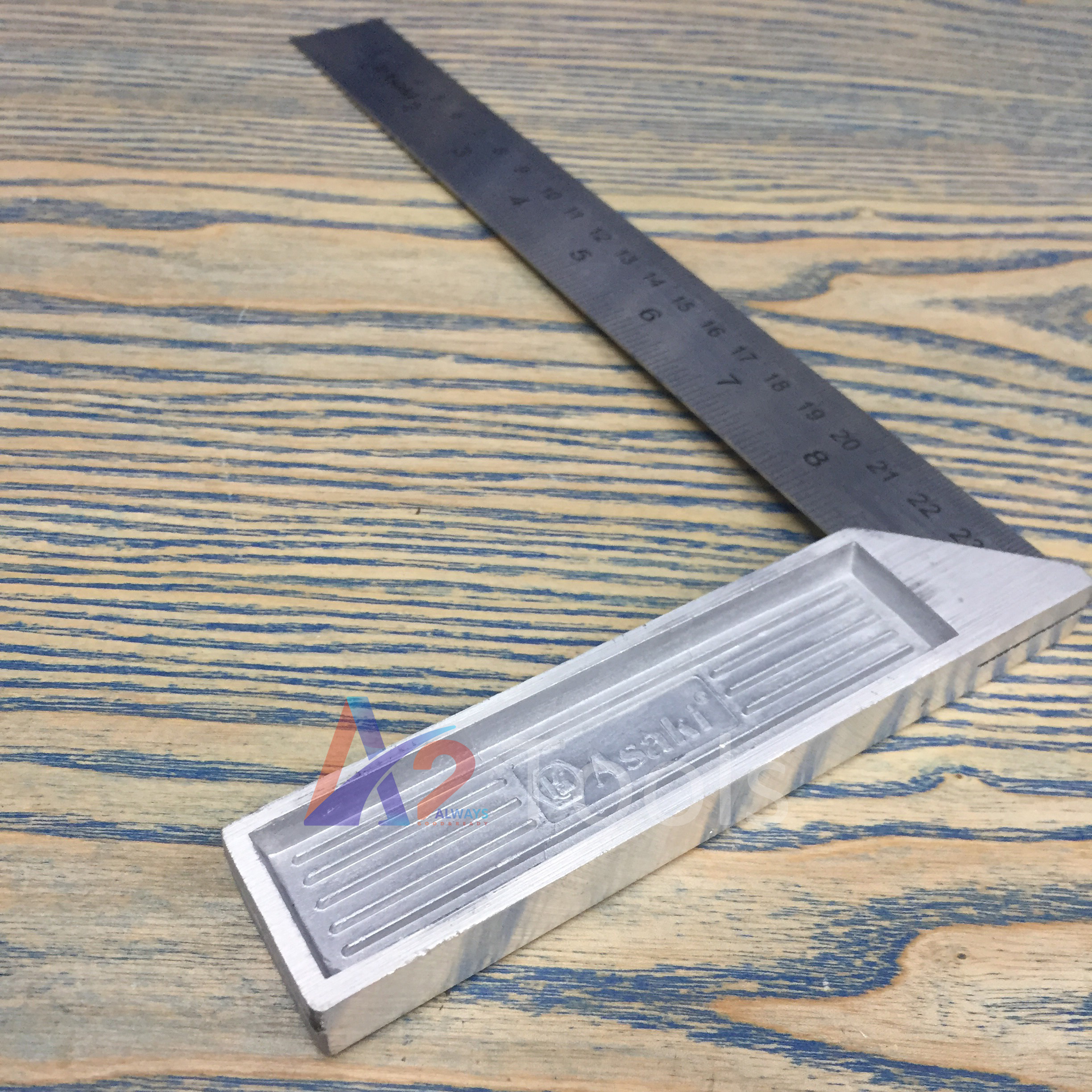 Thước Eke mộc 250mm Asaki AK-2642