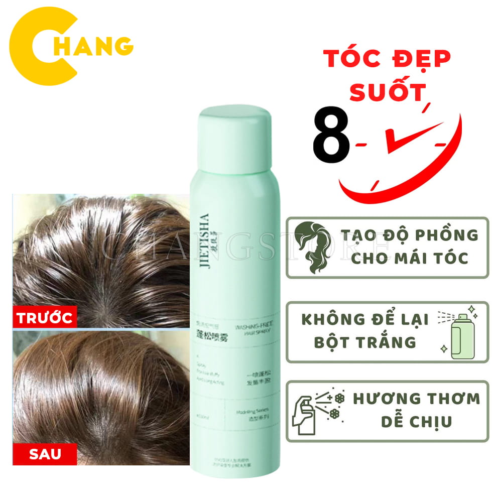 Xịt gội đầu khô cấp tốc nội địa trung, dầu gội đầu khô nữ không bết dính phồng tóc nội địa trung