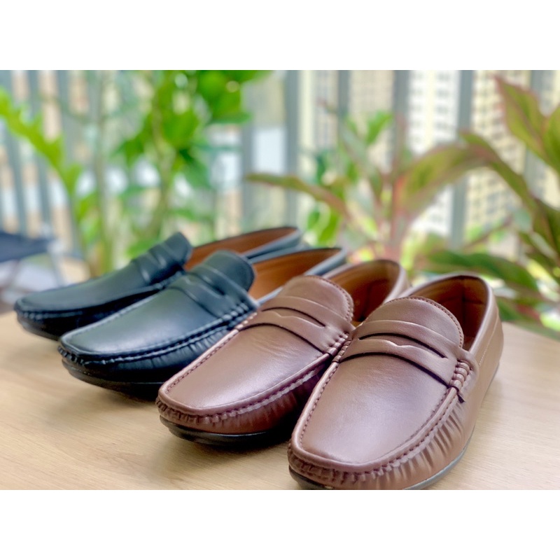 Giày Tây Lười, Giày mọi da mềm, đế khâu sẵn....