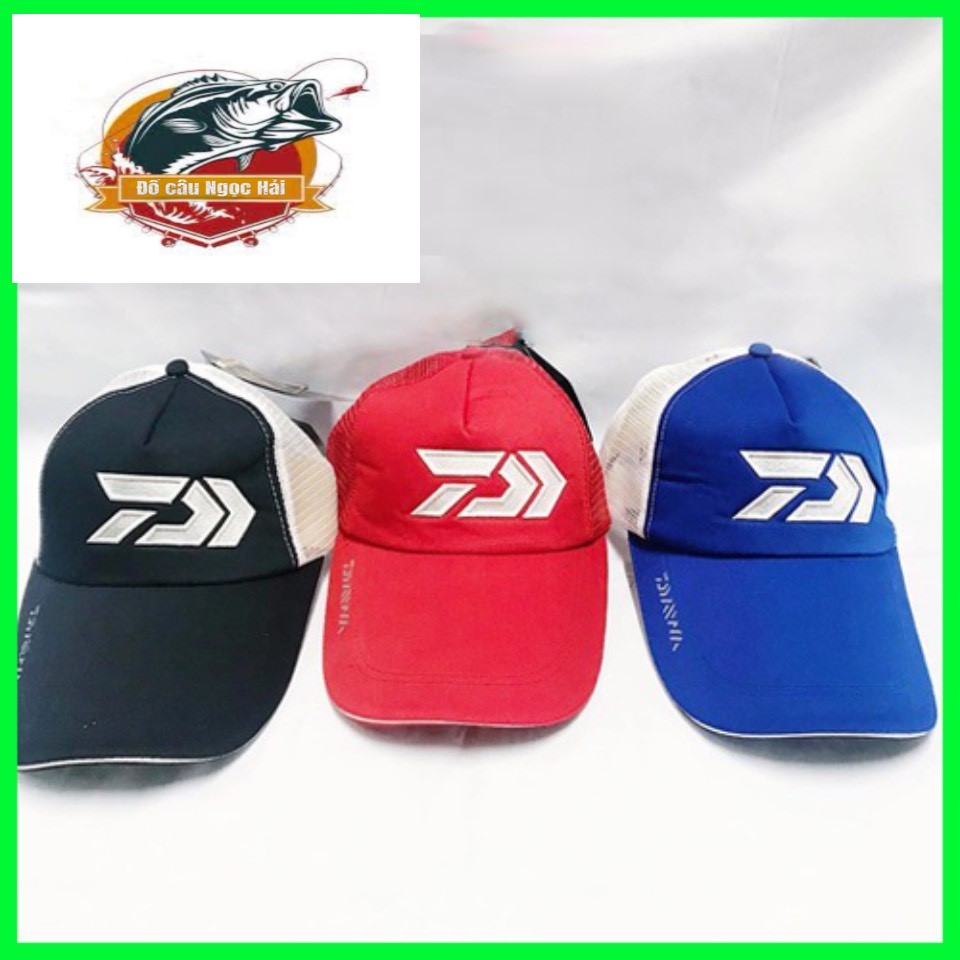 Mũ câu cá daiwa đủ 3 màu sắc mới, nón thể thao dành cho anh em câu cá đi phượt, mu cau ca, mu daiwa