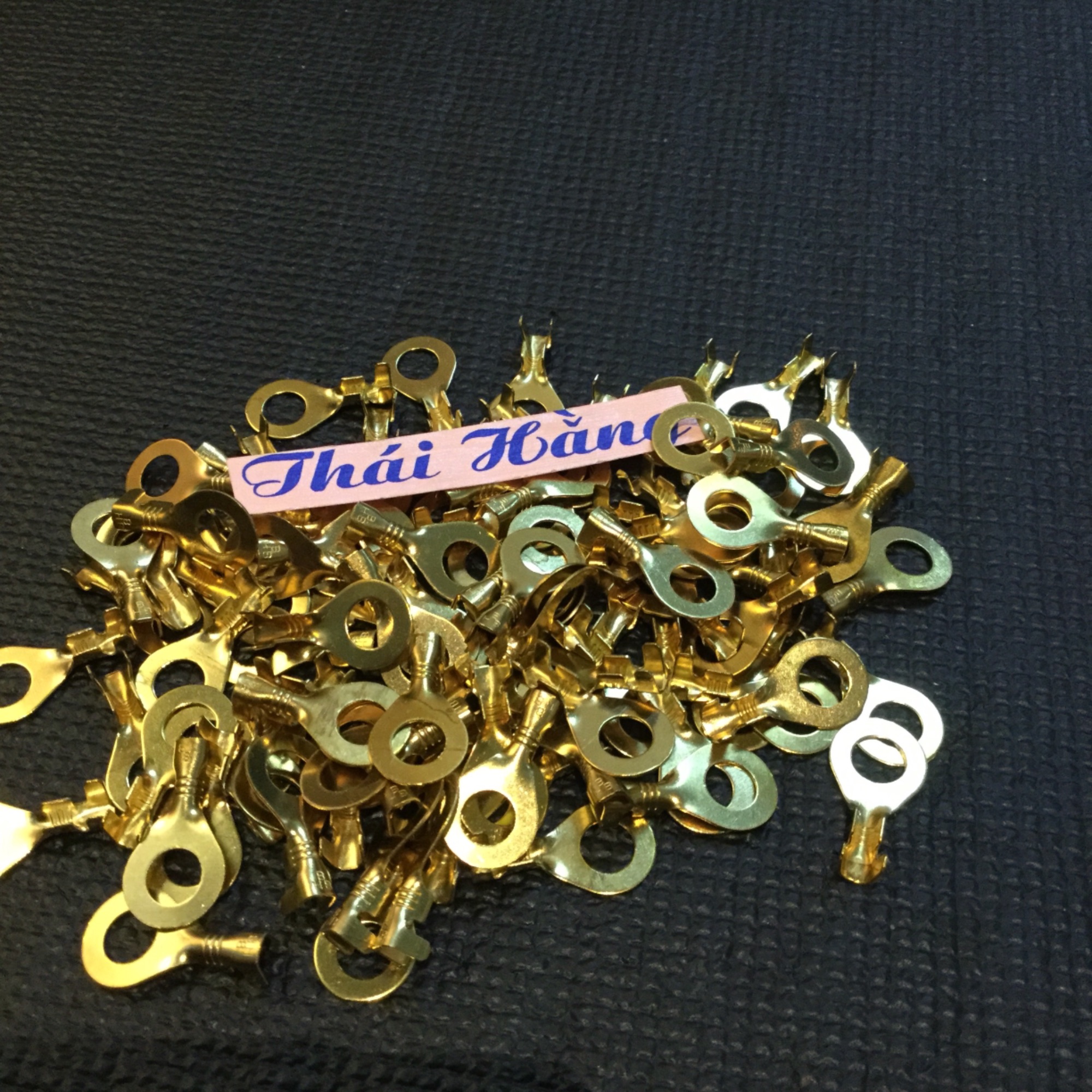 100 chiếc đầu cốt thau lỗ 0.7 mm