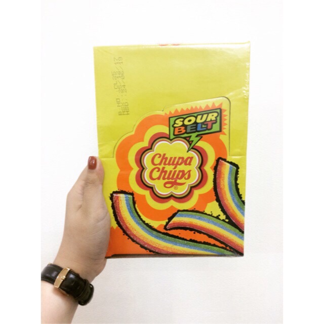 Kẹo Dẻo Chupa Chups Sour Belt (48 thanh/1 hộp)