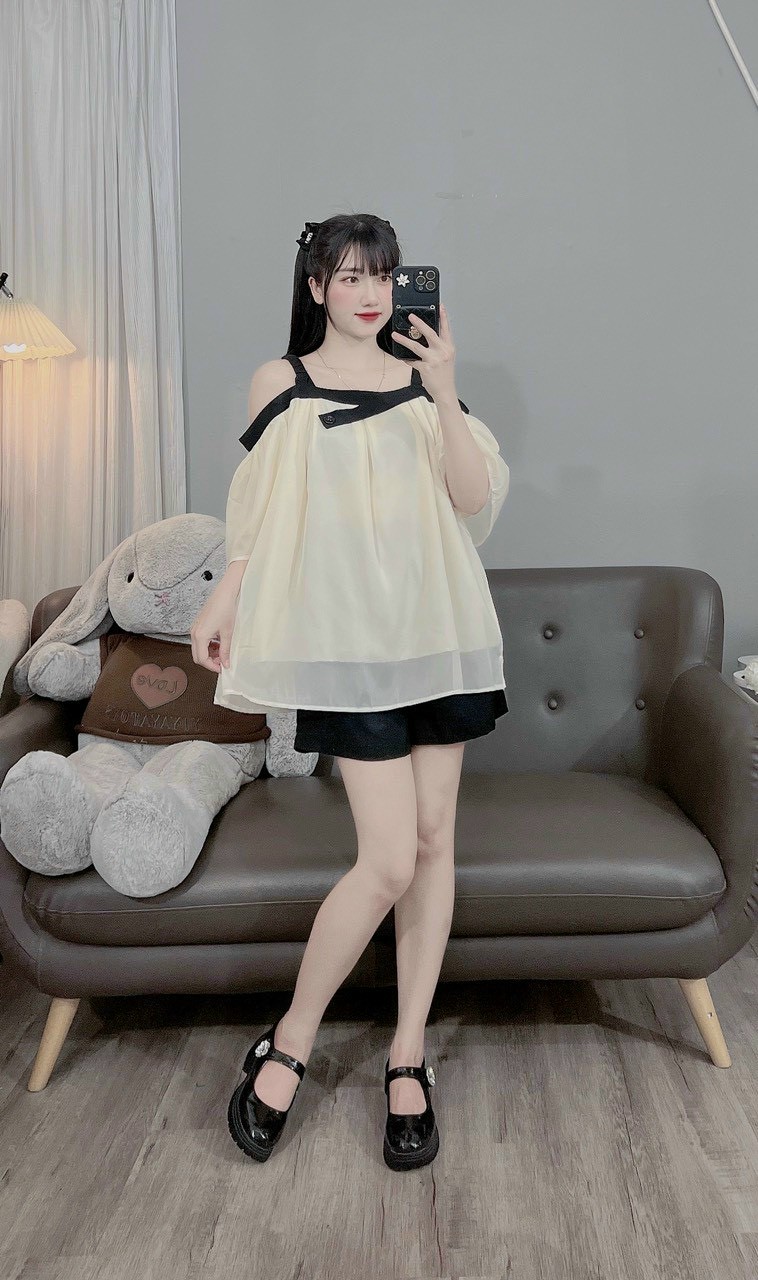 áo bầu dáng suông